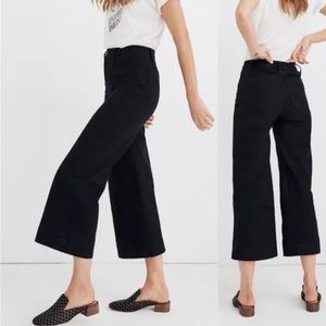 Madewell wide leg cropped Emmett jeans